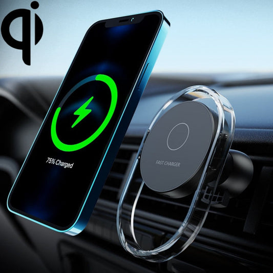 F9199 15W Magnetic Car Wireless Charger Phone Bracket(Black)